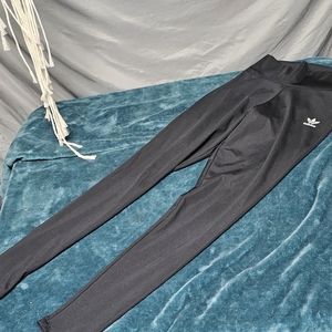 3/$25 Adidas Black and White Leggings with Logos on Backs of Legs size Small